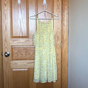 Blue Rain Yellow Floral Dress